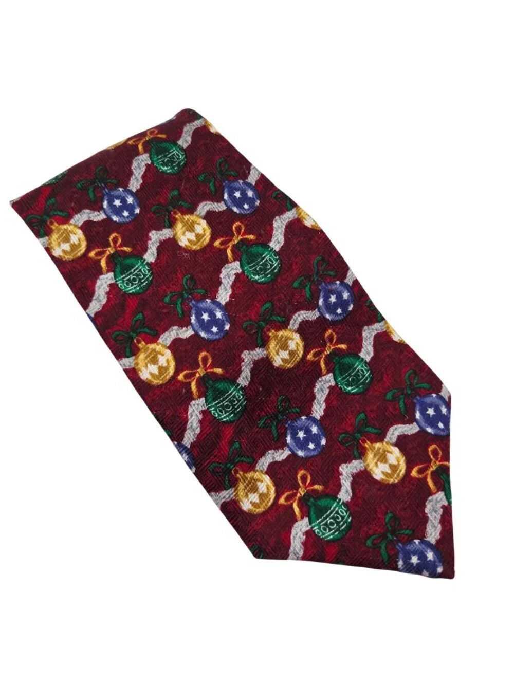 FN Fashion Neckwear Tie Mens Silk Christmas Ornaments Bows Holiday USA
